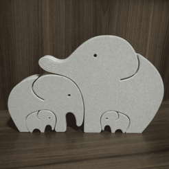 20220512_220333-1.gif Archivo STL Familia de elefantes・Modelo para descargar y imprimir en 3D, 3drs