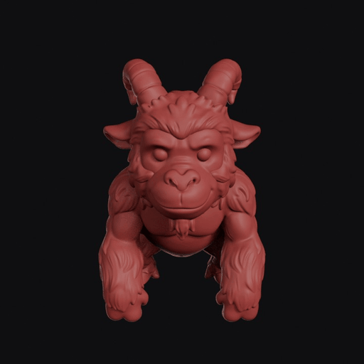 Horned Gorilla Ape Beast
