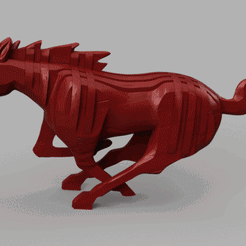 ezgif.com-gif-maker-13.gif Archivo STL ¡Personaliza tu Pony! Ford Mustang Pony 3D Puzzle / no support・Idea de impresión 3D para descargar