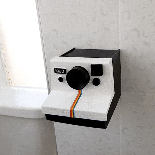 POLAROID-RETRO CAMERA TOILET PAPER HOLDER