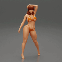 ezgif.com-gif-maker.gif 3D file Beautiful sexy Woman In Summer Fashion Bikini posing・Template to download and 3D print