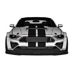 Ford-Mustang-Shelby-GT.gif STL file Ford Mustang Shelby GT・3D print design to download