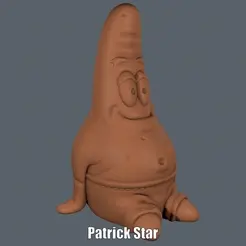 Patrick Star.gif STL file Patrick Star (Easy print no support)・Template to download and 3D print