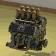__Hoonicorn-V1.gif STL file FORD MUSTANG HOONICORN V1 - ENGINE・3D print object to download