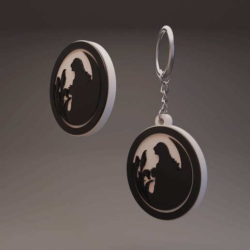 Showa Era - Godzilla - Keychain and Coin/Badge