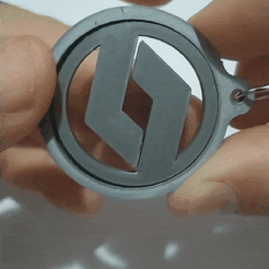 GIF-220420_174915.gif STL file Renault spinning keychain・3D printing idea to download, MadJarPrints
