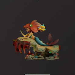 ezgif.com-video-to-gif.gif STL file The Little Mermaid・3D printing design to download