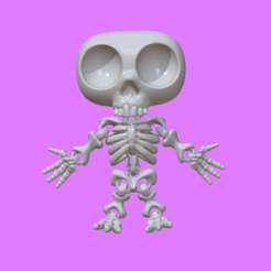 IMG_2264.gif Fichier STL Skelly le squelette articulé (Impression en place)・Modèle pour imprimante 3D à télécharger