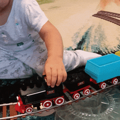 tren-1.gif STL file Train, Train Set, Wagons, Figure・3D printing model to download