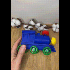 train.gif Toy Train, Montessori Baby Food Pouch Caps Toy SCREWING AND UNSCREWING (NUTS & BOLTS TOY)