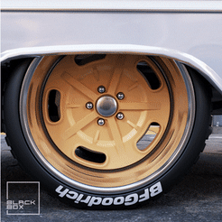 0.gif 3D file Hot Rod Bonneville style Wheel with Tire Front and Rear・3D printable model to download, BlackBox