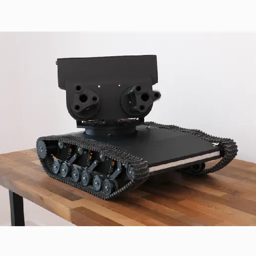 NERF-Minigun-Turret-for-the-RC-Tank.gif Torreta NERF Minigun