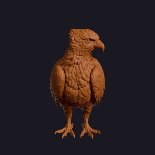 Realistic Osprey Looking Side Bird Sculpture