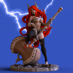 ezgif.com-gif-maker.gif 3D file Anime Girl Naomi with Hammer・3D print design to download