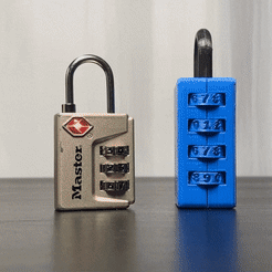 lock.gif STL file 4-digit combination lock・Template to download and 3D print, imranamason