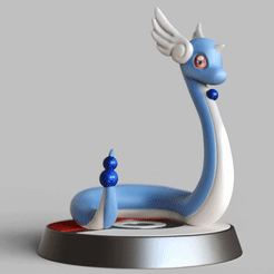 Dragonite.gif STL file Dragonair - FAN ART - POKÉMON FIGURINE -POKEMON・3D print model to download, adamchai