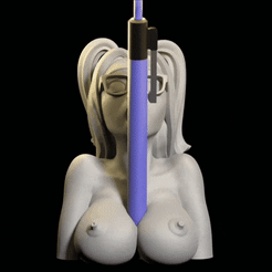 boobjob-gif.gif Télécharger fichier STL Porte-stylo pour seins • Plan imprimable en 3D, Dark3DCanada