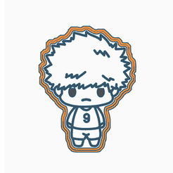 gif.gif STL file BLUELOCK KUNIGAMI RENSUKE / COOKIE CUTTER・3D printer model to download