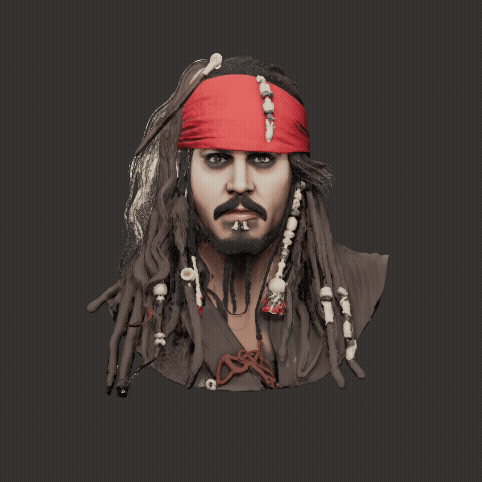 JACK SPARROW - PIRATES OF CARIBBEAN - BUST