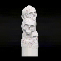 SK1283.gif Télécharger fichier STL Crânes de bougie • Objet pour impression 3D, Piggsy