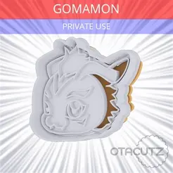 Gomamon~PRIVATE_USE_CULTS3D_OTACUTZ.gif Gomamon Cookie Cutter / Digimon