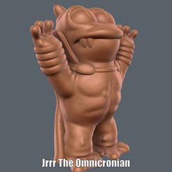 Jrrr The Omnicronian.gif Download free STL file Jrrr The Omicronian (Easy print no support) • 3D printable model, Alsamen
