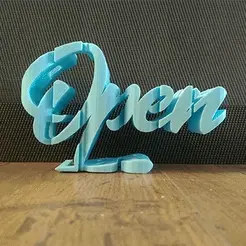 mm.gif STL file OPEN/CLOSED Shop sign・3D print design to download