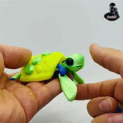 Unbenanntes-Video-–-Mit-Clipchamp-erstellt.gif Free STL file Cute Articulated Turtles #3 - Swappable & Customizable Shell - Print in Place - No Supports・3D printing template to download