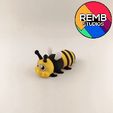 Flexi-Bee-GIF-Mittel.gif Cute Flexi Bee | Print-in-place | Без поддержки