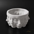 Face-planter-Pot-with-drainage.gif STL file Face planter Pot with drainage・3D printer model to download