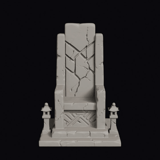 Cracked Stone Throne Miniature