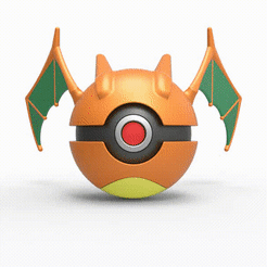 Ball.gif 3D file Pokeball Charizard・3D print design to download