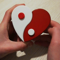 Coeur (1).gif STL file Yin Yang Heart・3D print object to download, RFBAT