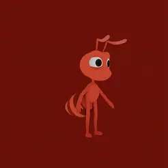 3.gif Cartoon Ant for 3D Printing
