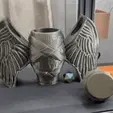 ezgif.com-optimize.gif Raven Battle Axe Dual Bladed Dice Tower with built in cup, dice holder