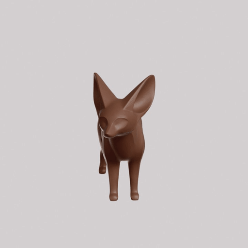 Minimalist Fennec Fox Sculpture