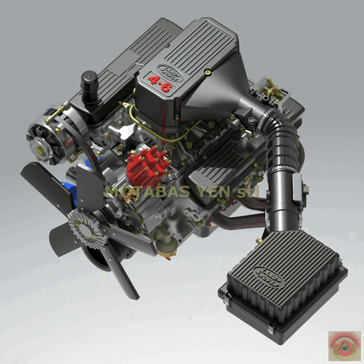 🌆 RANGE ROVER EFI 4.6L V8 - ENGINE・ STL File for 3D printing・Cults