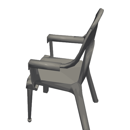 Rust Game Chair 3D Model 3D model preview