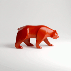 20230205_Bear.gif STL file Stylized bear・3D printing design to download