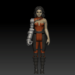 Arden-Lyn.gif OBJ file Star Wars: Masters of Teras Kasi , Arden Lyn vintage style action figure・3D printer design to download