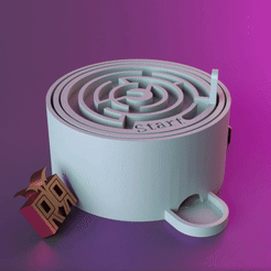 189.gif STL file Round Tilt Maze toy・3D printable model to download
