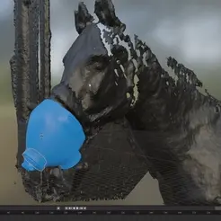 mask-one.gif Inhalation mask, nebulizer for a horse with adapter for cheap inhalers