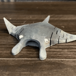 MantaGIF.gif STL file Print-in-place flexible manta ray.・3D printing model to download