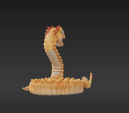 Flexi Articulated Snake – Hinged Snake Model with Open Mouth 3D model