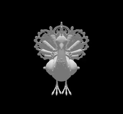 Peacock-1.mp4 Monochrome Robotic Peacock