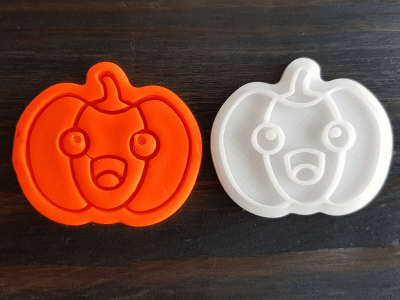 1599.gif STL file Cute Halloween Pumpkin Cookie Cutter set of 12・3D printing idea to download, roxengames