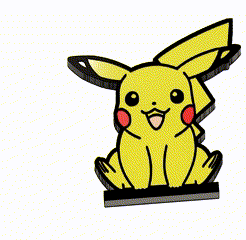 pokemon-pikachu-Made-with-Clipchamp-1.gif Archivo STL Pokemon pikachu・Plan imprimible en 3D para descargar, lefty3d