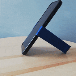 1.gif STL file Phone Holder, simple phone stand・3D printable model to download