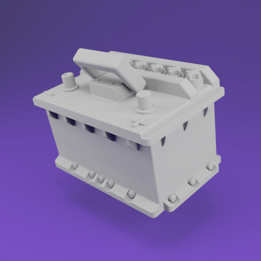 ezgif.com-gif-maker.gif Free 3D model - Car Battery - 1/24 - Scale Model Accessories