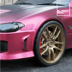 0.gif 3D file Kai Style REGULAR OFFSET wheel set for diecast and RC model 1/64 1/43 1/24 1/18 1/10....・3D printing design to download, BlackBox